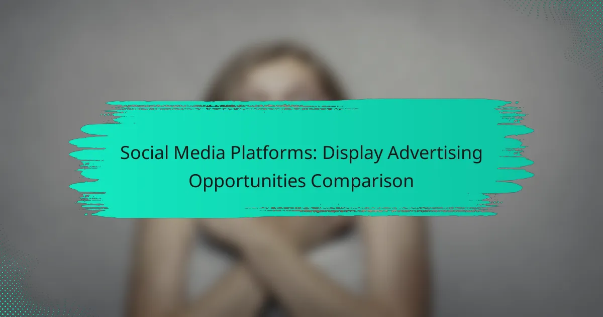 Social Media Platforms: Display Advertising Opportunities Comparison