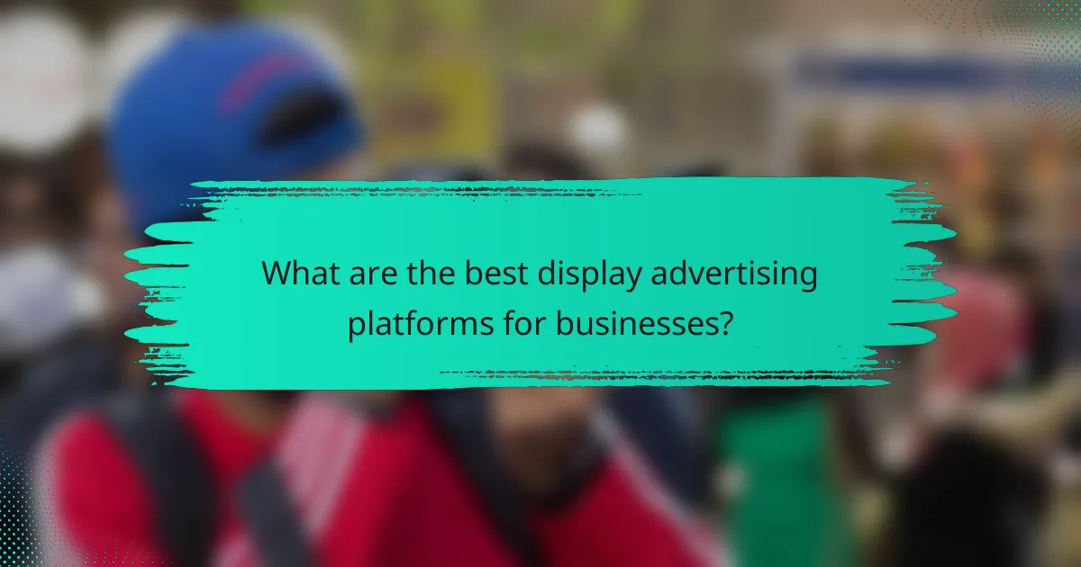 What are the best display advertising platforms for businesses?