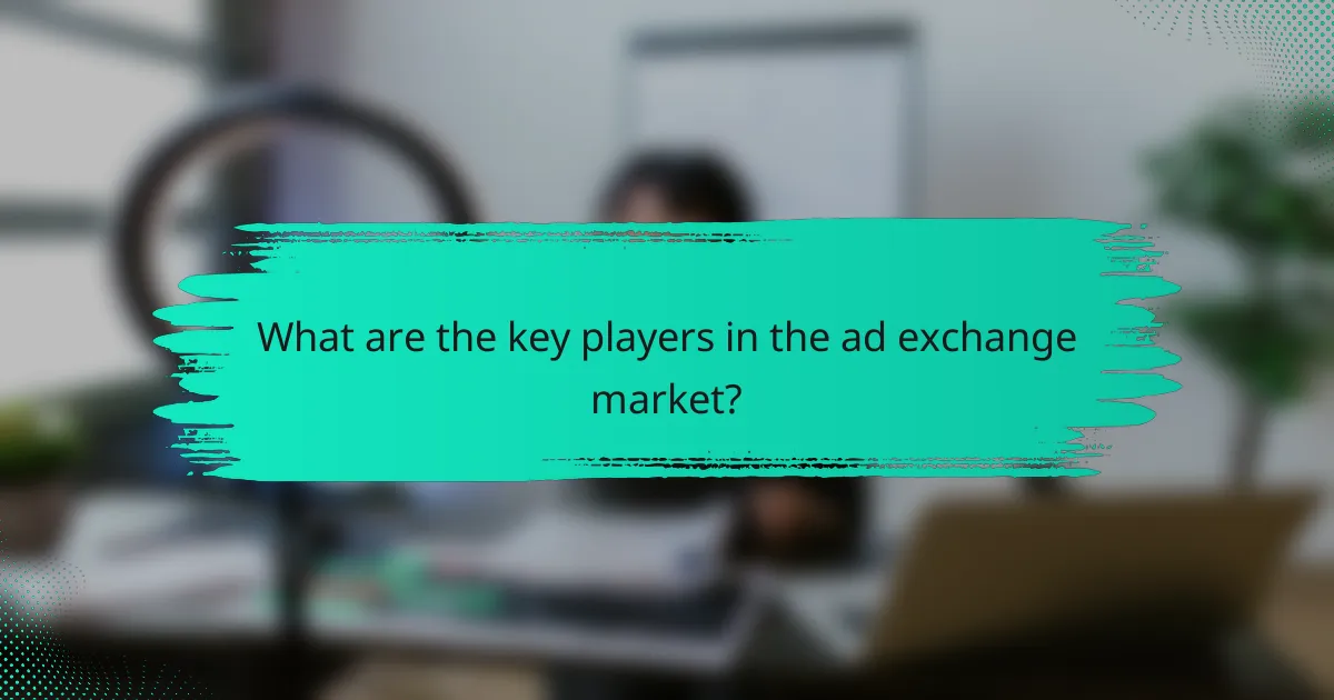 What are the key players in the ad exchange market?