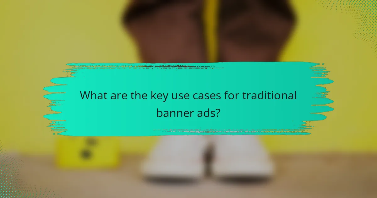 What are the key use cases for traditional banner ads?